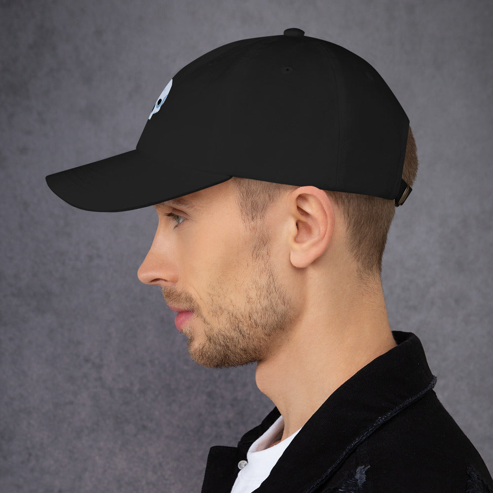 Skull & Flora - Modern Gothic Vibe - Cap - Baseball Cap - Black - Left side