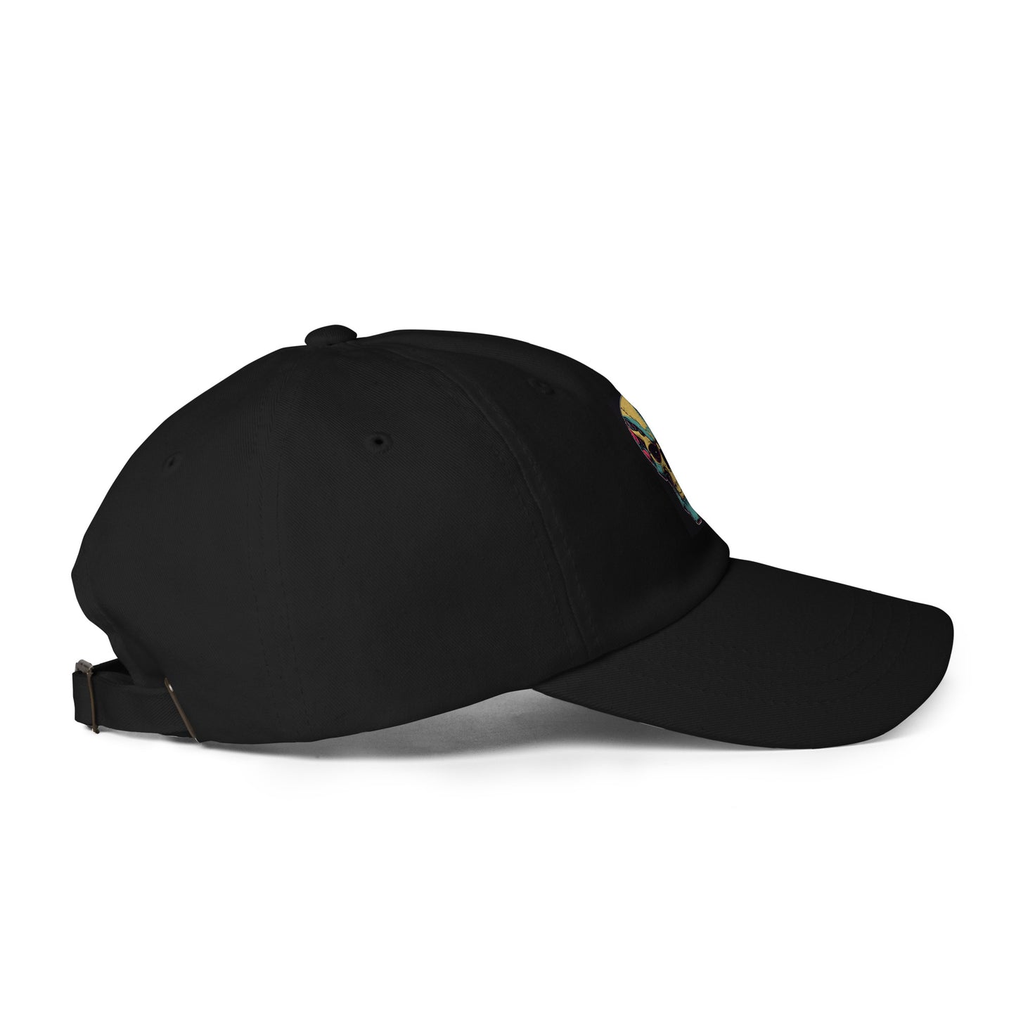 Sci-Fi Skull - Electrifying Skull Design - Cap - Baseball Cap - Black - Right side