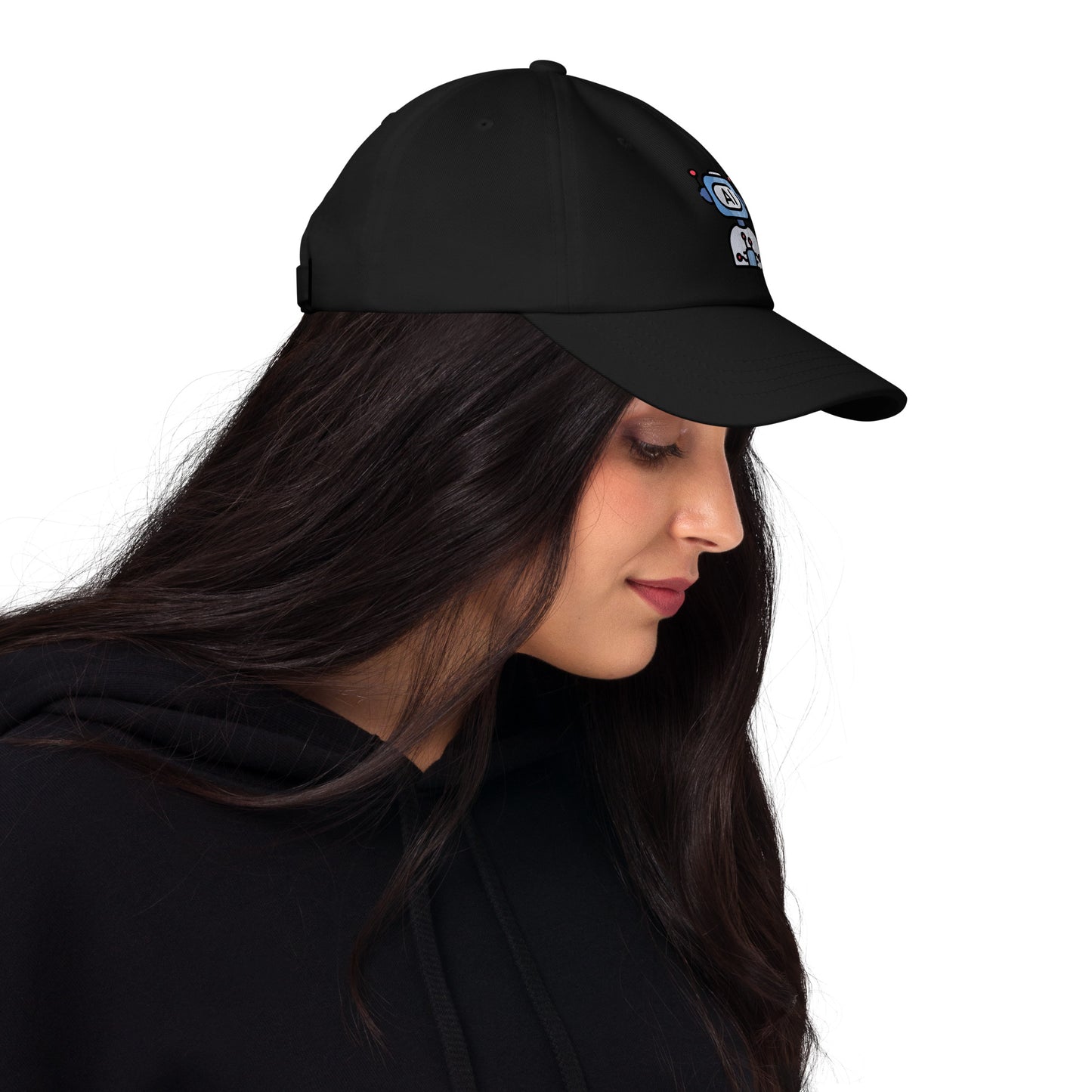 AI - Future Meets Fashion - Cap - Baseball Cap - Black - Right side
