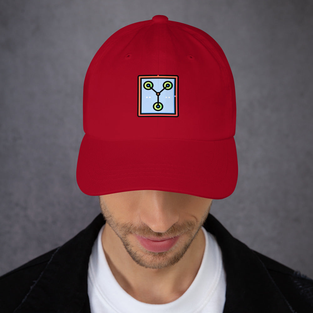Flux - Futuristic Design - Cap - Baseball Cap - Cranberry - Front