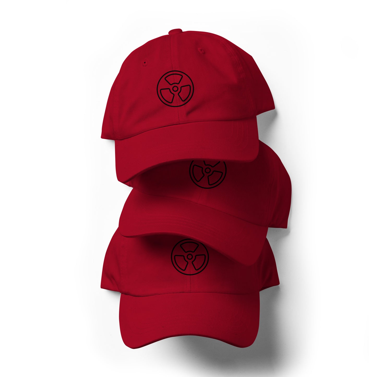 Radioactive - Line-Art Symbol - Cap - Baseball Cap - Cranberry - Front