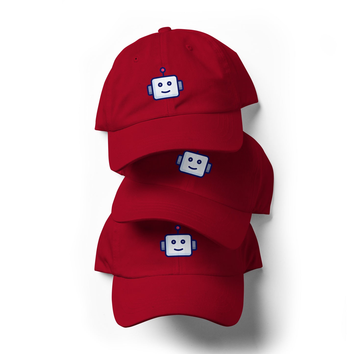 Robot - Retro Head Edition - Cap - Baseball Cap - Cranberry - Front
