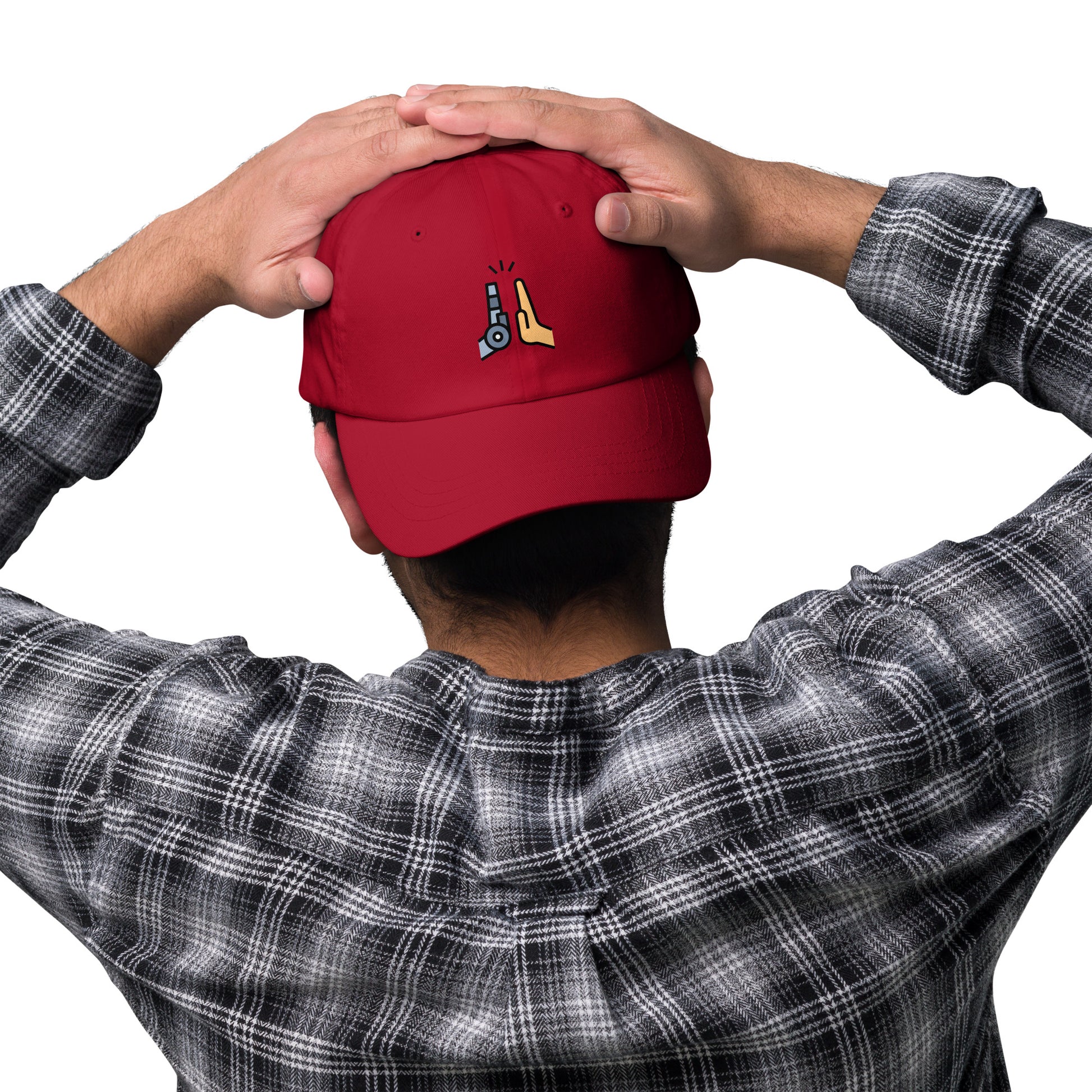Collab - Man Meets Machine - Cap - Baseball Cap - Cranberry - Front