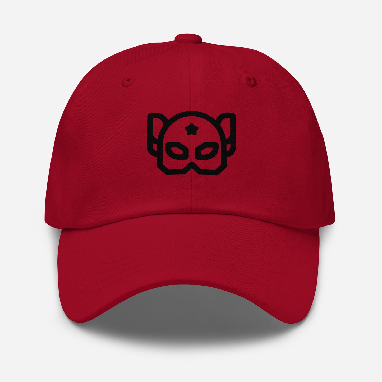 Hero Mask - “Galactic Guardian” - Cap - Baseball Cap - Cranberry - Front