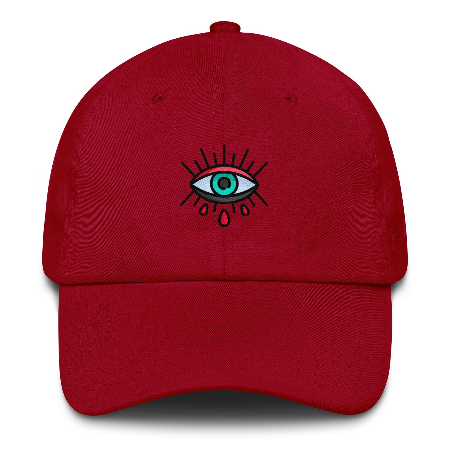 Eye - Modern Minimalism - Cap - Baseball Cap - Cranberry - Front