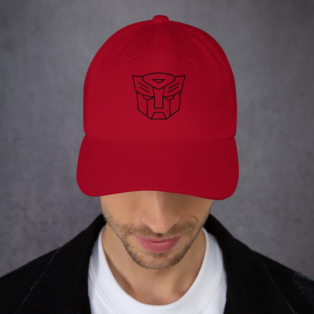 Tranzforma 2 - Minimalist Heroic Mech Icon - Cap - Baseball Cap - Cranberry -
Front