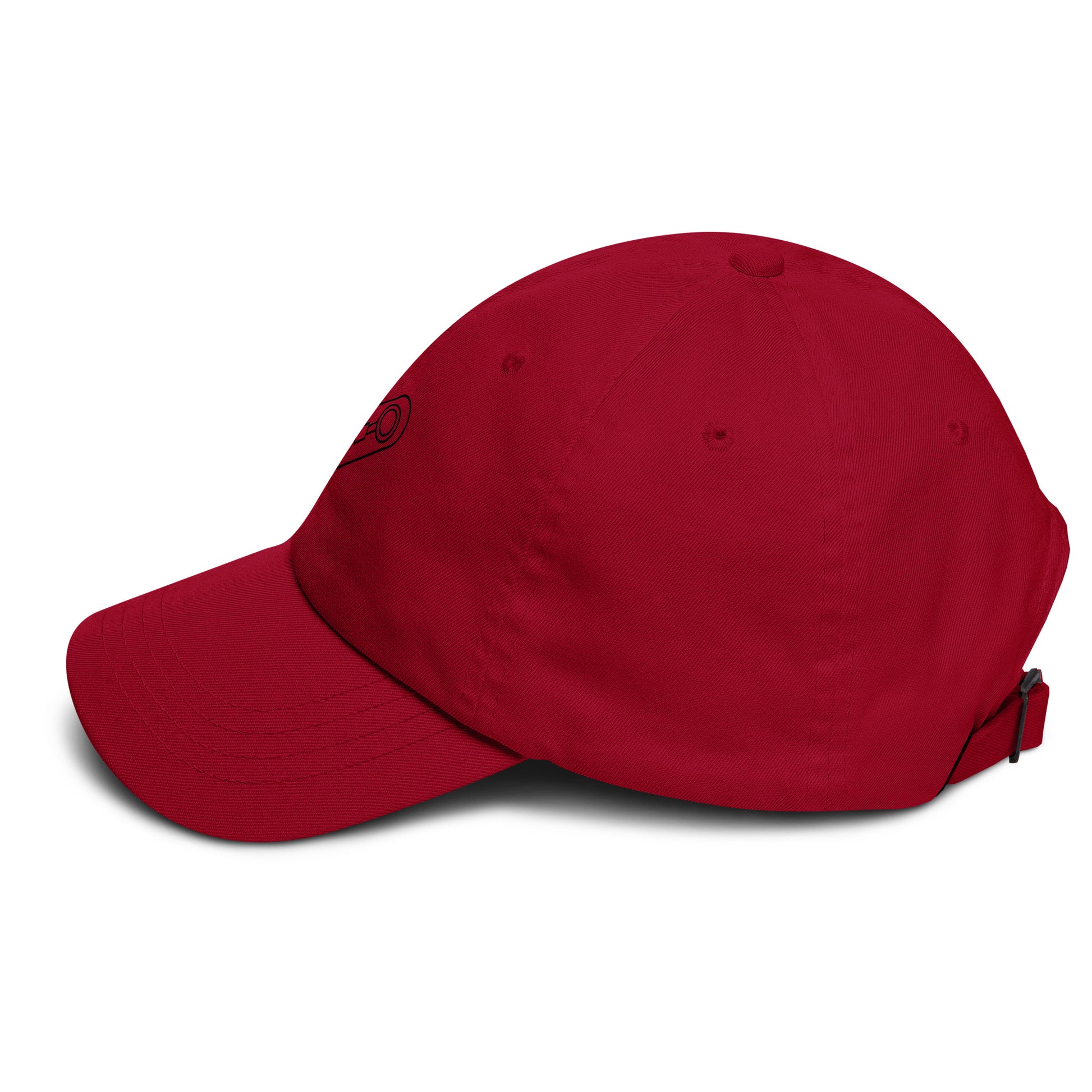 Hoverboard - Minimalist Design - Cap - Baseball Cap - Cranberry - Left side