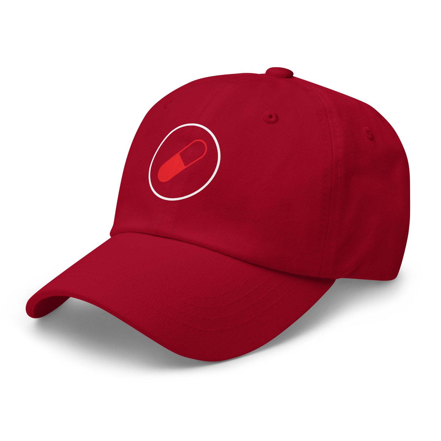 Red Pill - Sci-Fi Tribute - Cap - Baseball Cap - Cranberry - Front left