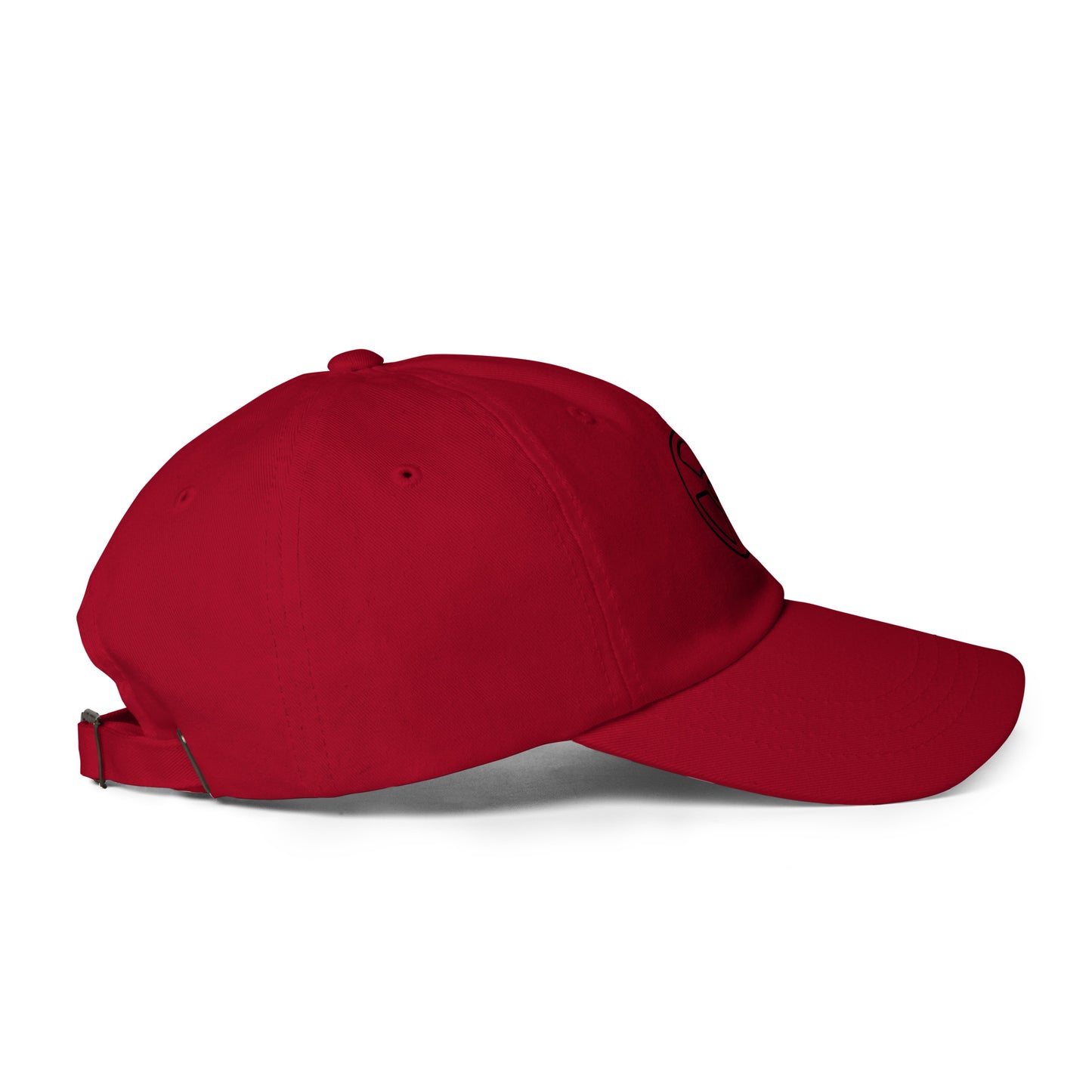 Radioactive - Line-Art Symbol - Cap - Baseball Cap - Cranberry - Right side