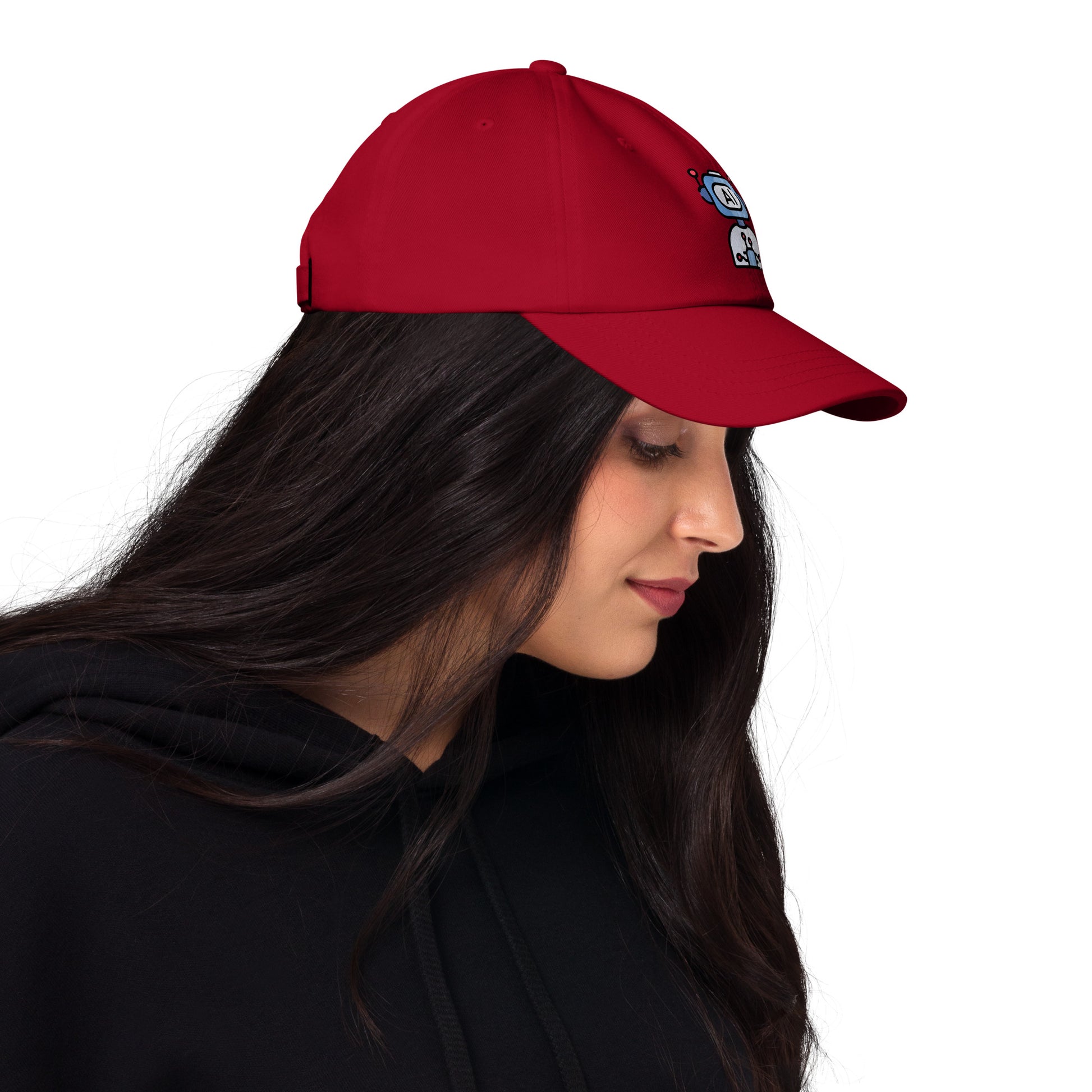 AI - Future Meets Fashion - Cap - Baseball Cap - Cranberry - Right side