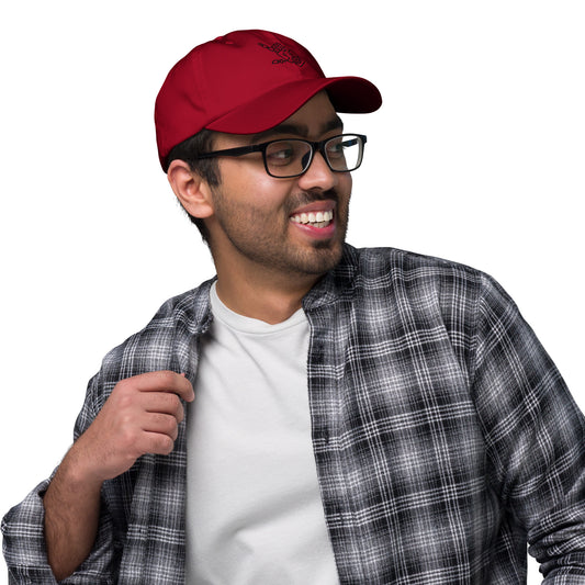 The Hand Of Bot - Bold Linework Graphic - Cap - Baseball Cap - Cranberry - Right side