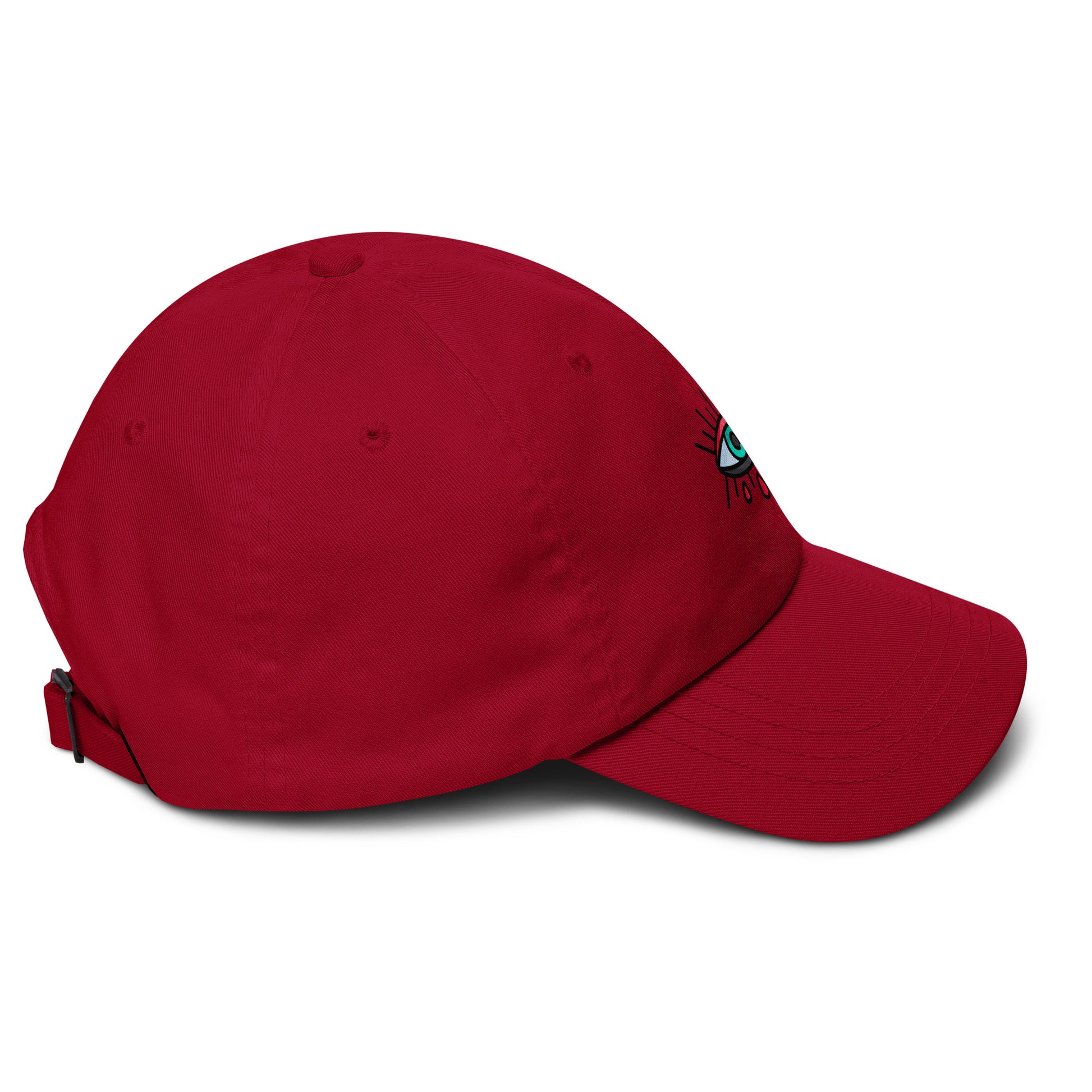 Eye - Modern Minimalism - Cap - Baseball Cap - Cranberry - Right side