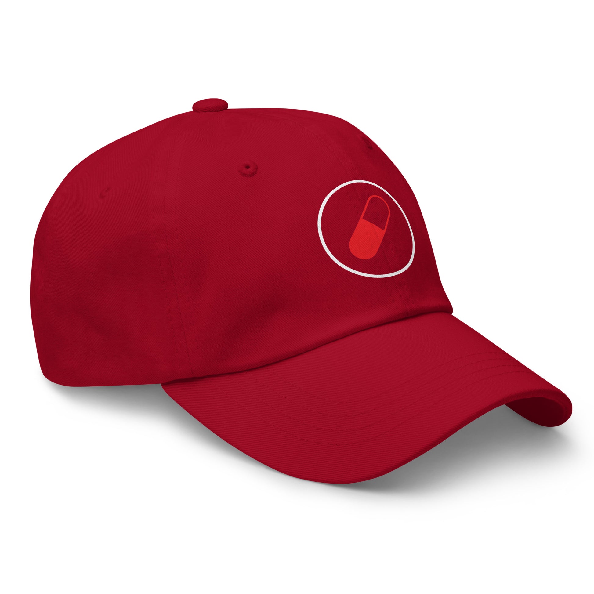 Red Pill - Sci-Fi Tribute - Cap - Baseball Cap - Cranberry - Front right