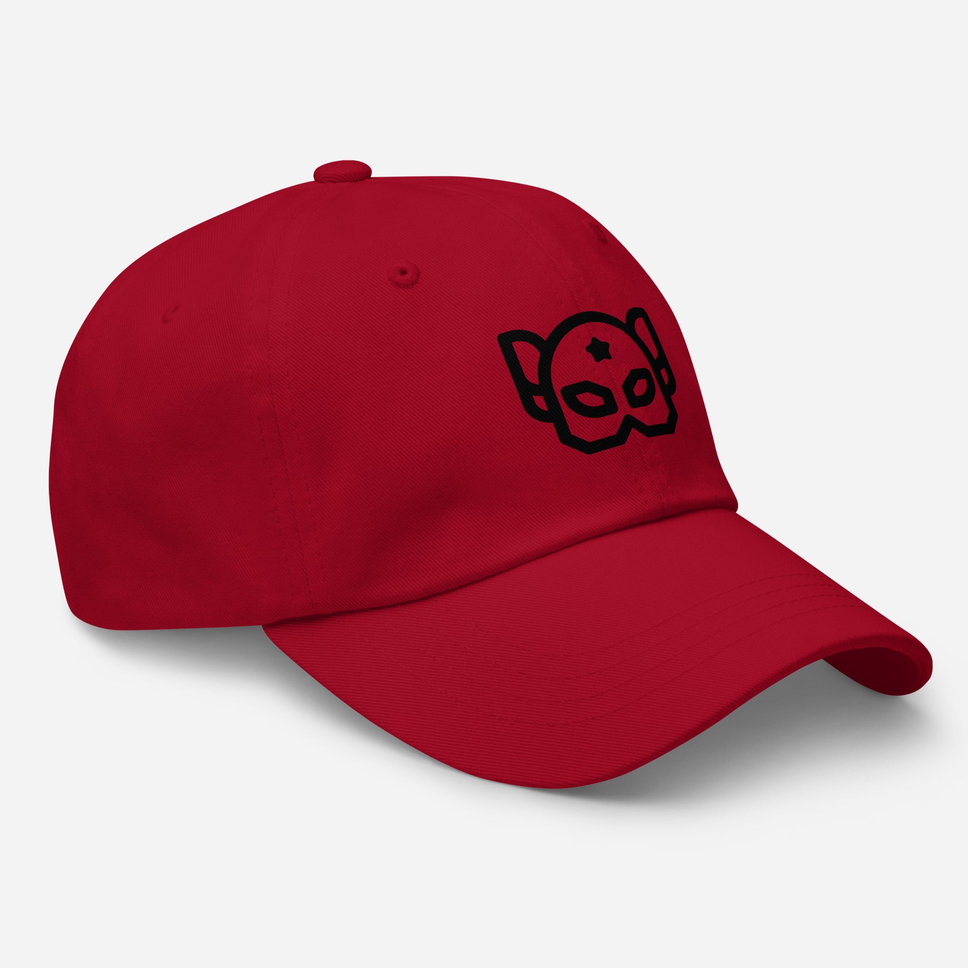 Hero Mask - “Galactic Guardian” - Cap - Baseball Cap - Cranberry - Right front