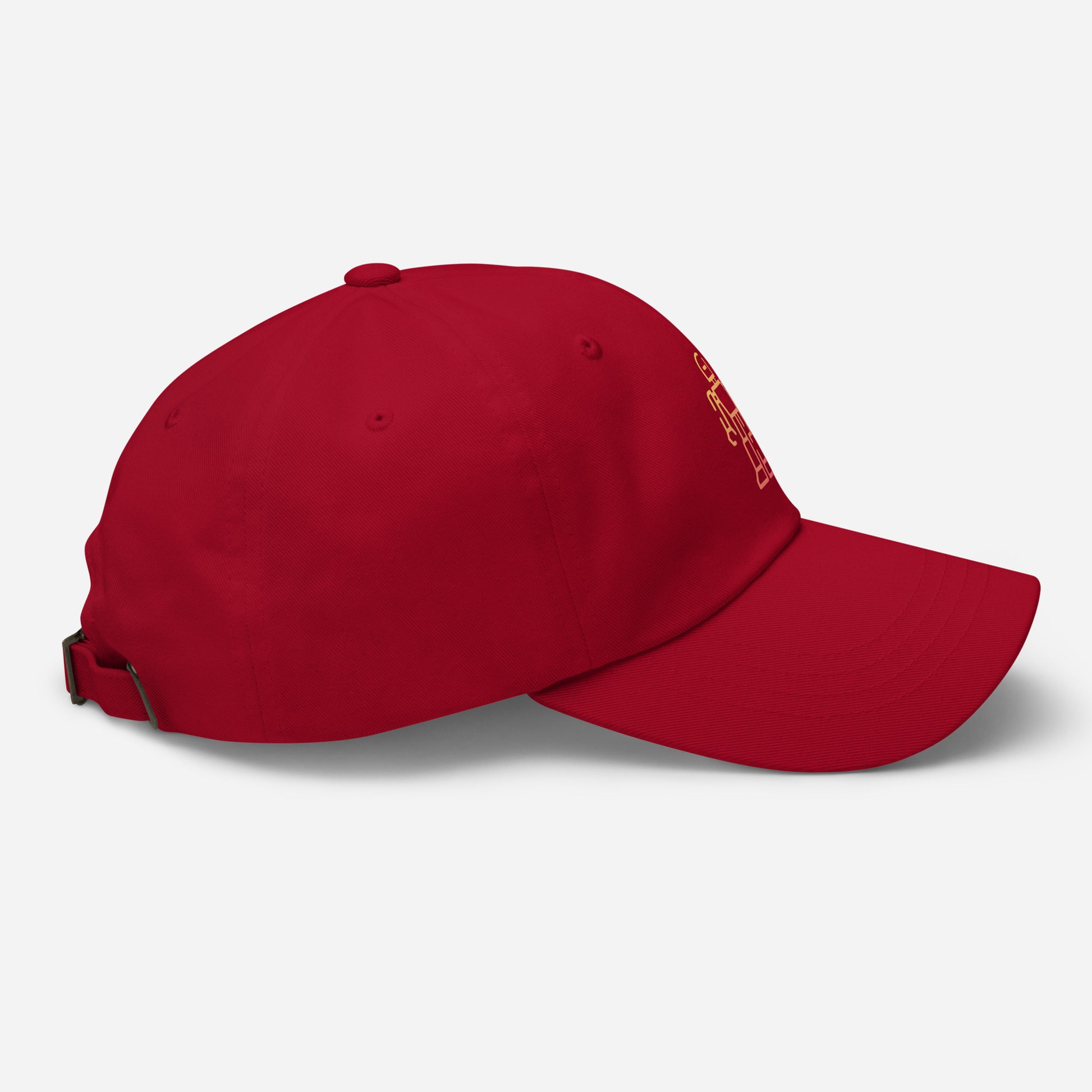 Golden Outline Sentinel - Sci-Fi/Urban - Cap - Baseball Cap - Cranberry - Right side