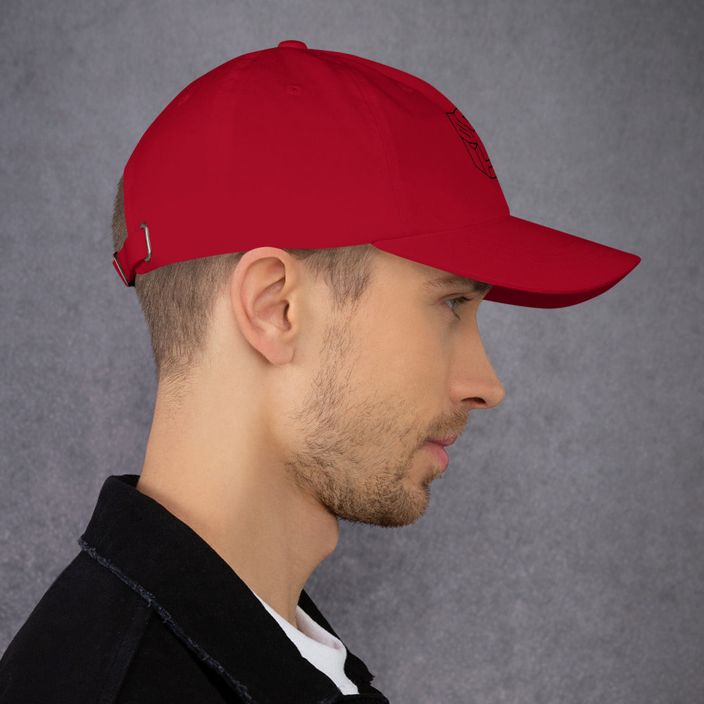 Tranzforma 2 - Minimalist Heroic Mech Icon - Cap - Baseball Cap - Cranberry -
Right side