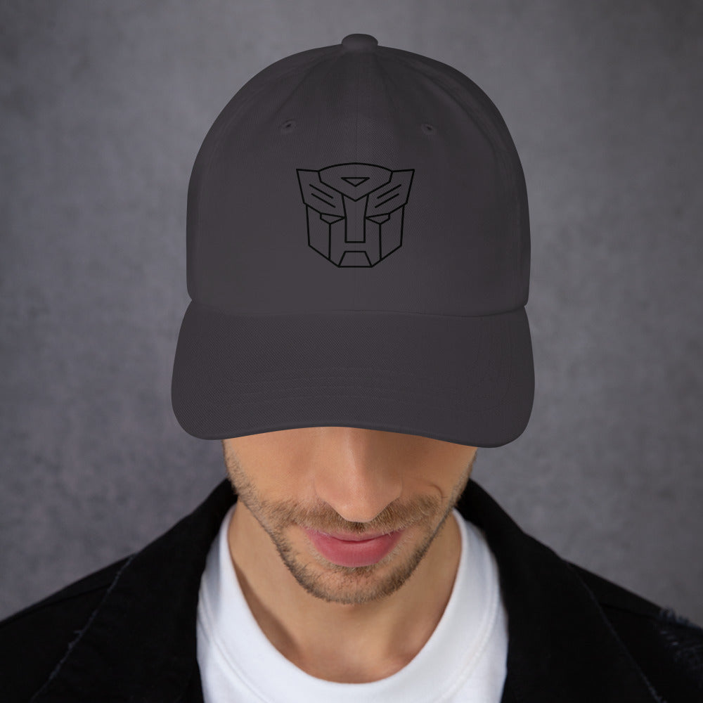 Tranzforma 2 - Minimalist Heroic Mech Icon - Cap - Baseball Cap - Dark Grey -
Front