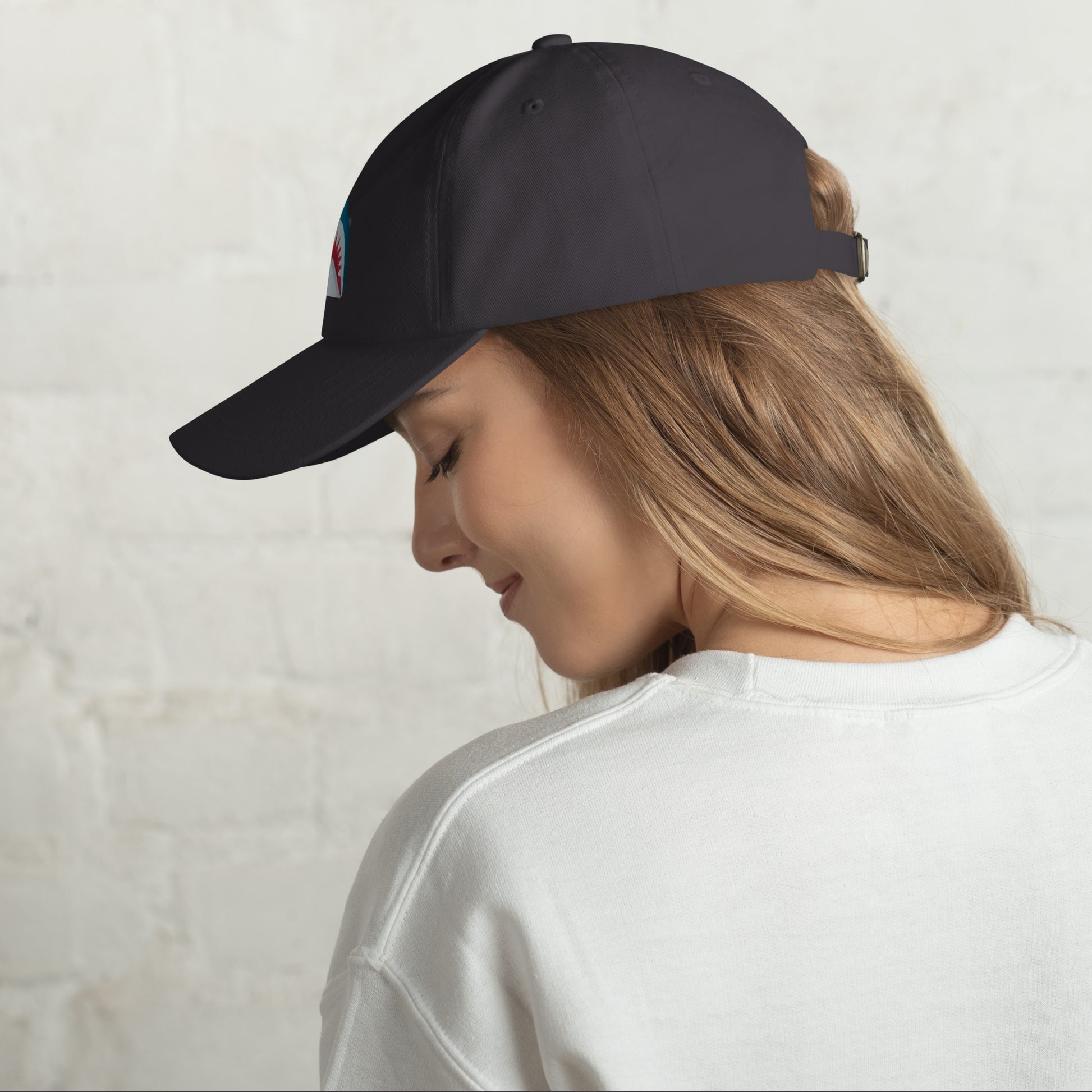 Mr Shark - Cartoon Jaws Pop-Up - Cap - Baseball Cap - Dark Grey - Left side