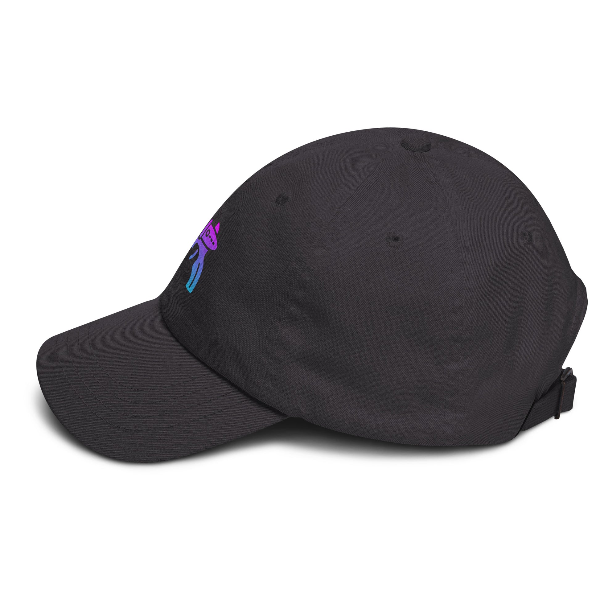Ray Gun - Retro Sci-Fi Style - Cap - Baseball Cap - Dark Grey - Left side