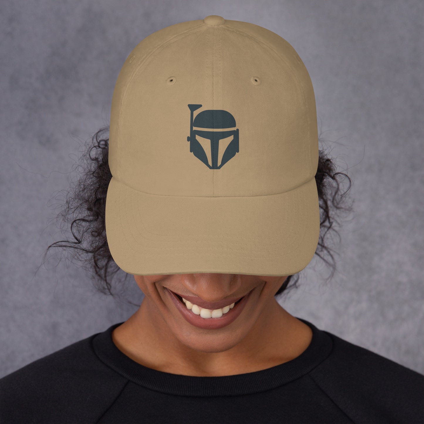 Bounty Hunter - Minimalist Mandalorian Icon - Cap - Baseball Cap - Khaki - Front