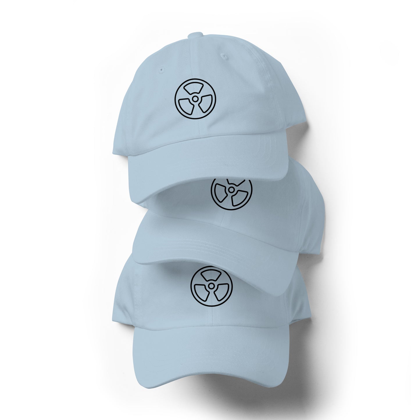 Radioactive - Line-Art Symbol - Cap - Baseball Cap - Light Blue - Front