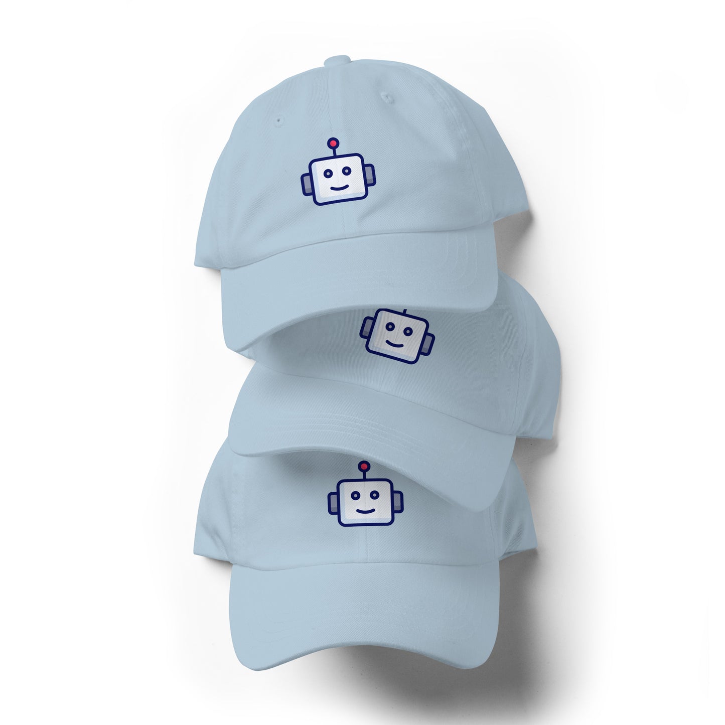 Robot - Retro Head Edition - Cap - Baseball Cap - Light Blue - Front