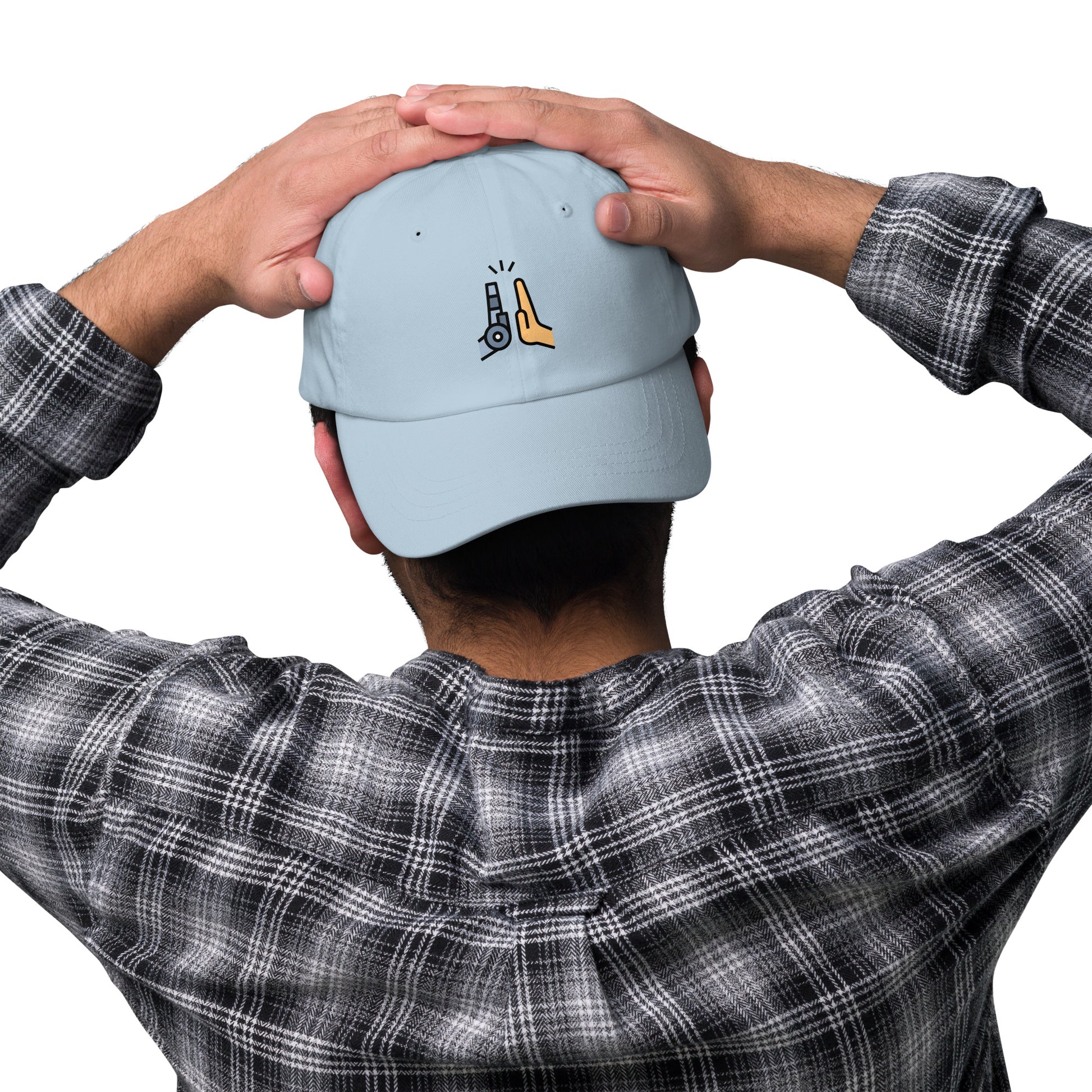 Collab - Man Meets Machine - Cap - Baseball Cap - Light Blue - Front