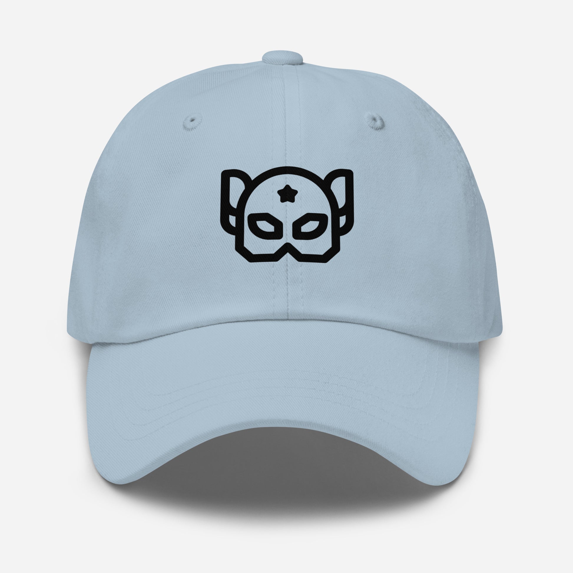 Hero Mask - “Galactic Guardian” - Cap - Baseball Cap - Light Blue - Front