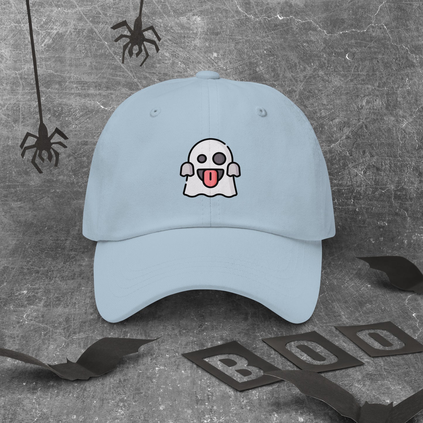 Spooky - Cheeky Ghost Vibes - Cap - Baseball Cap - Light Blue - Front