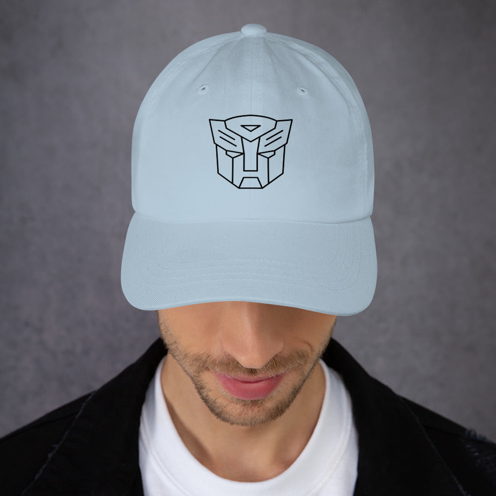 Tranzforma 2 - Minimalist Heroic Mech Icon - Cap - Baseball Cap - Light Blue -
Front