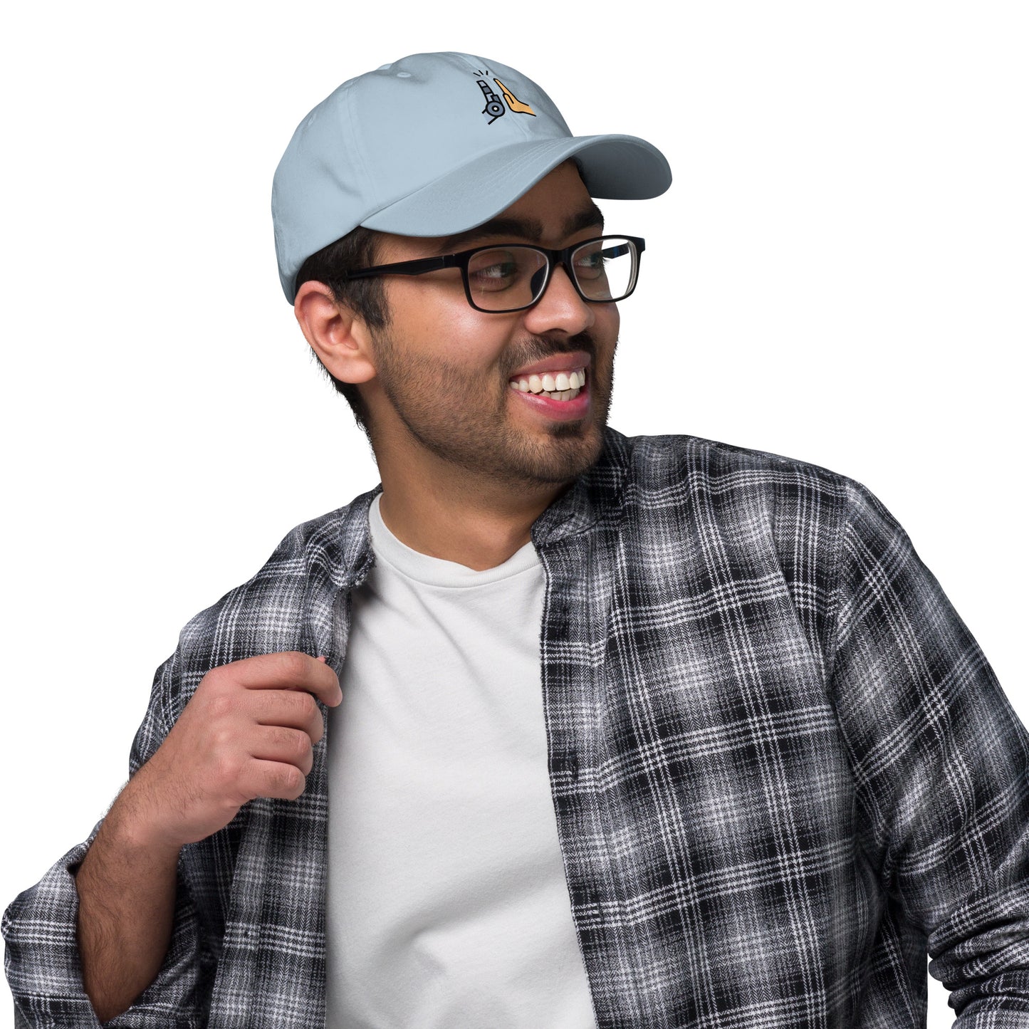 Collab - Man Meets Machine - Cap - Baseball Cap - Light Blue - Right side