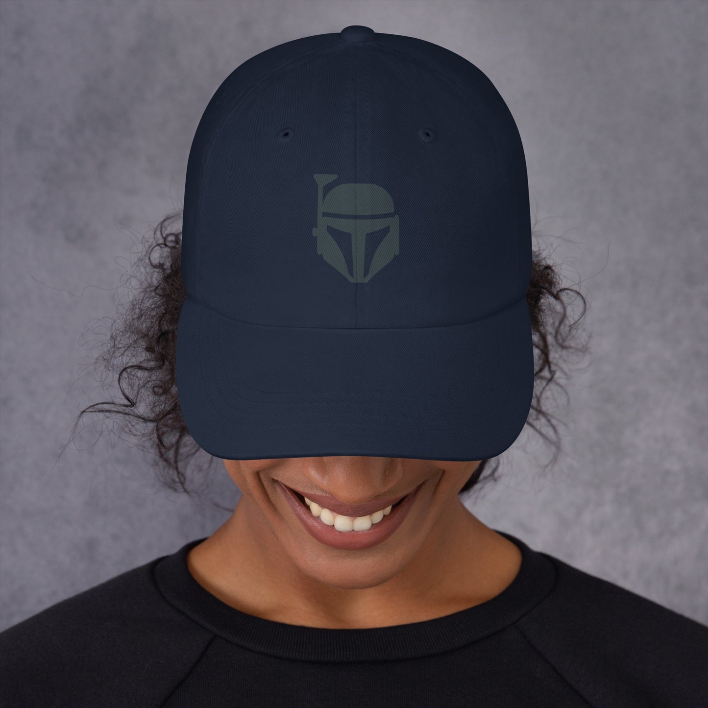 Bounty Hunter - Minimalist Mandalorian Icon - Cap - Baseball Cap - Navy - Front