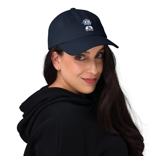 AI - Future Meets Fashion - Cap - Baseball Cap - Navy - Front