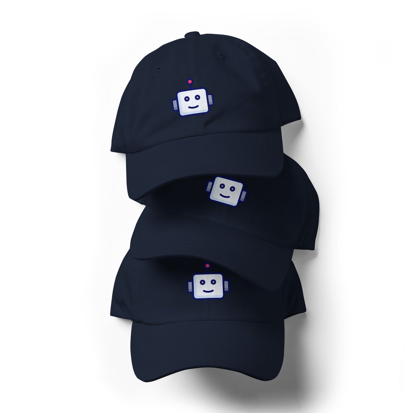 Robot - Retro Head Edition - Cap - Baseball Cap - Navy - Front