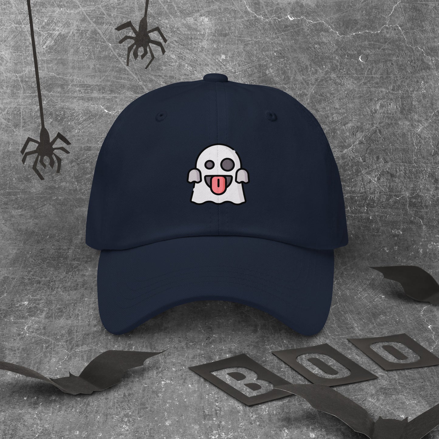 Spooky - Cheeky Ghost Vibes - Cap - Baseball Cap - Navy - Front