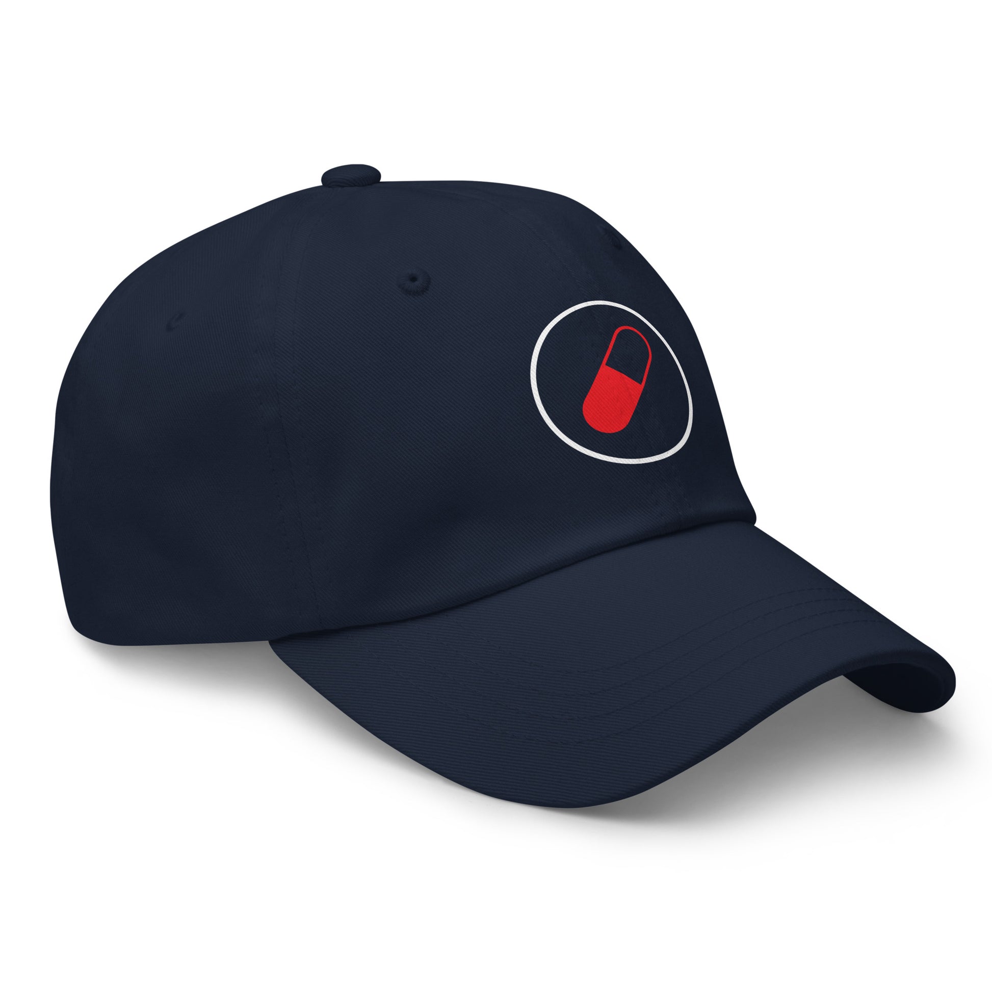 Red Pill - Sci-Fi Tribute - Cap - Baseball Cap - Navy - Right front