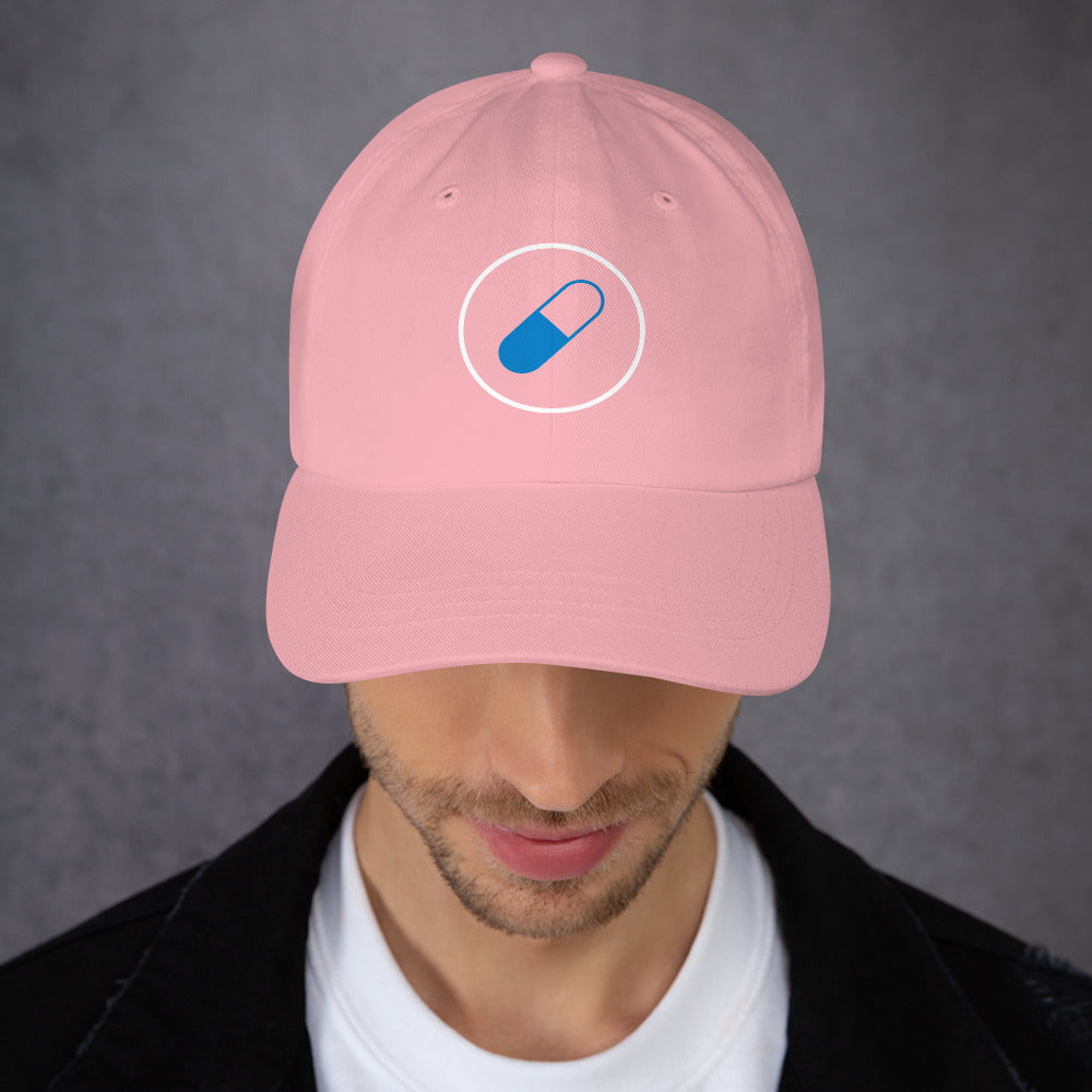 Blue Pill - Sci-Fi Tribute - Cap - Baseball Cap - Pink - Front