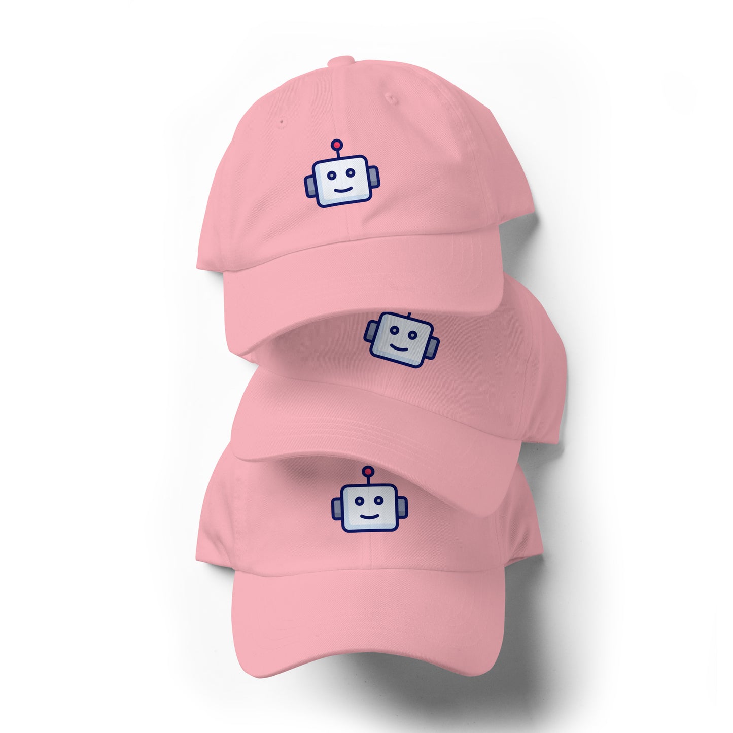 Robot - Retro Head Edition - Cap - Baseball Cap - Pink - Front