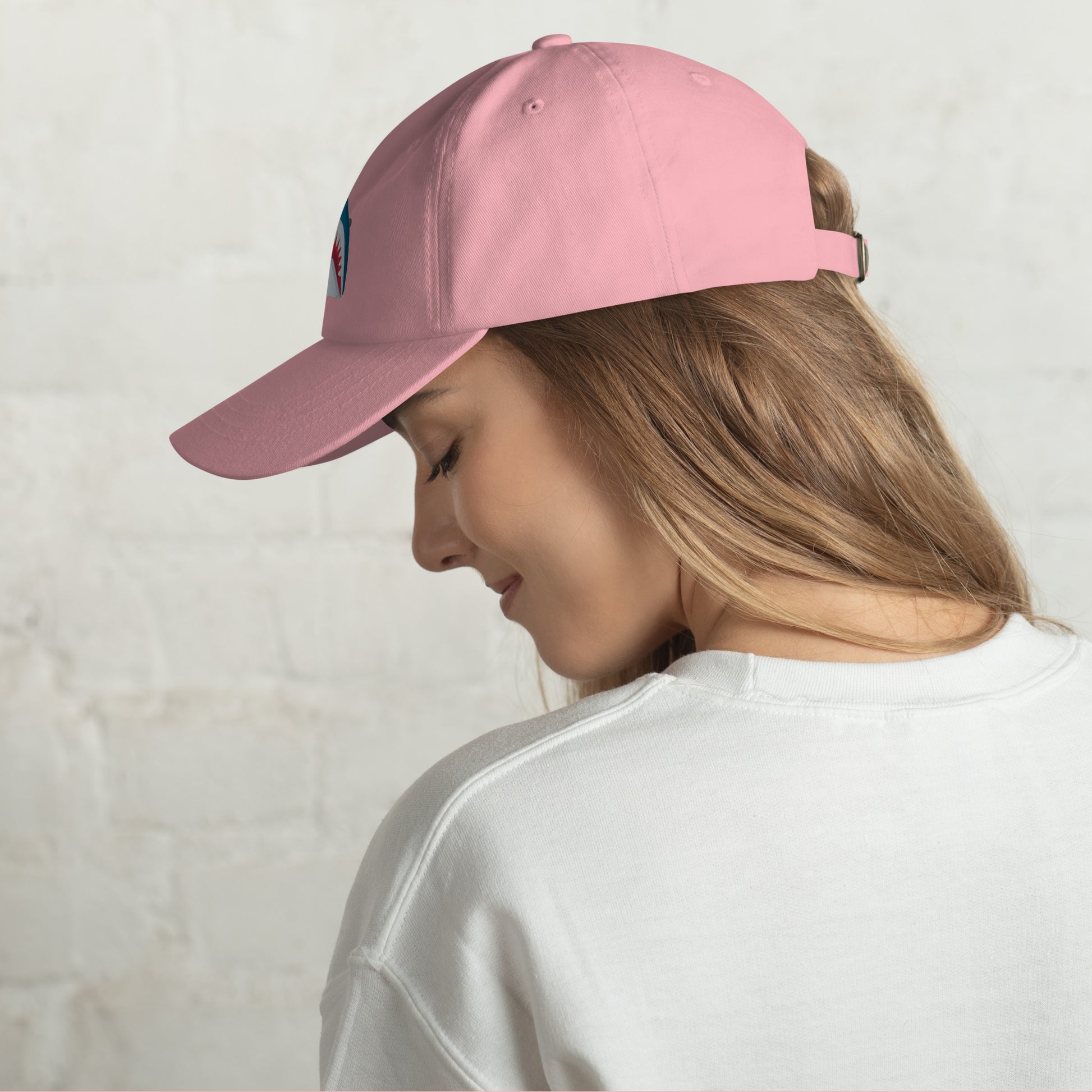 Mr Shark - Cartoon Jaws Pop-Up - Cap - Baseball Cap - Pink - Left side
