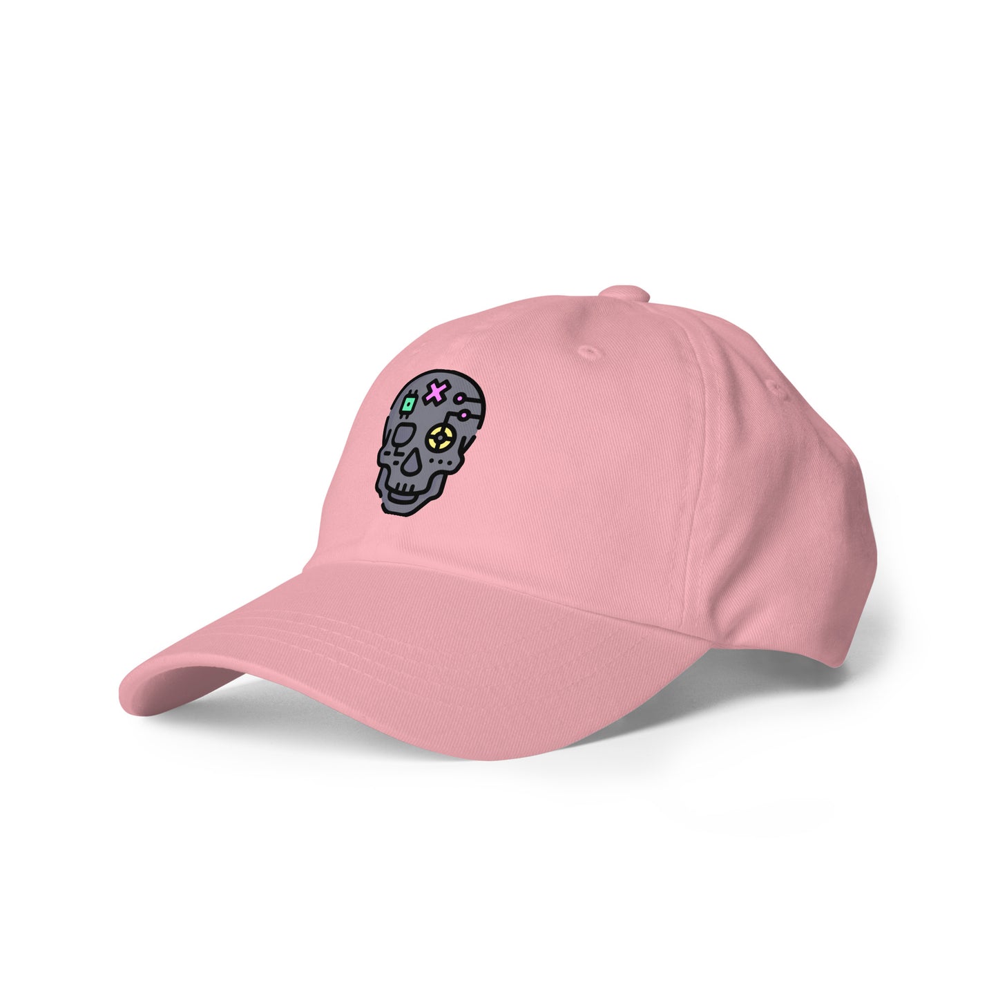 Cartoon Skull - Future Shock Style - Cap - Baseball Cap - Pink - Front left 