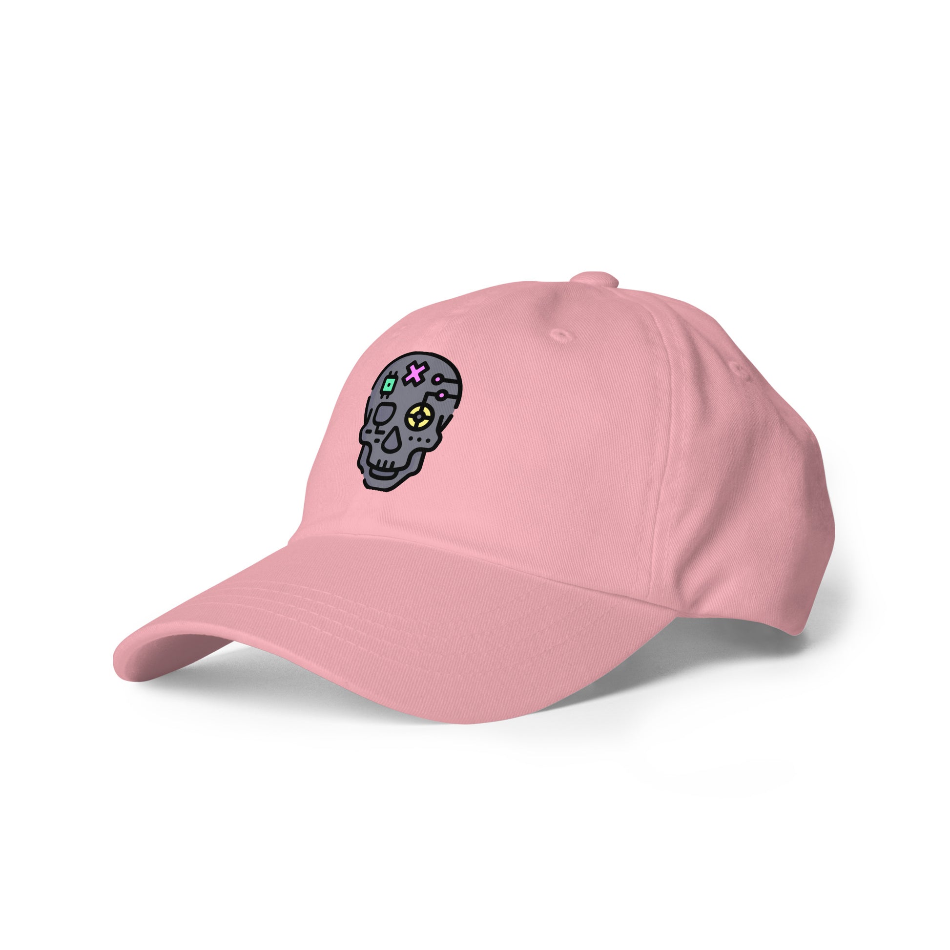Cartoon Skull - Future Shock Style - Cap - Baseball Cap - Pink - Front left 