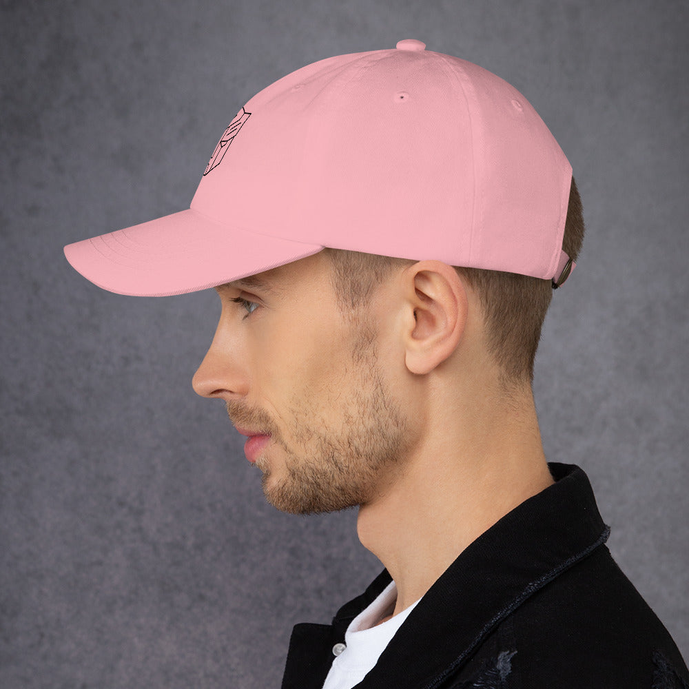 Tranzforma 2 - Minimalist Heroic Mech Icon - Cap - Baseball Cap - Pink -
Left side