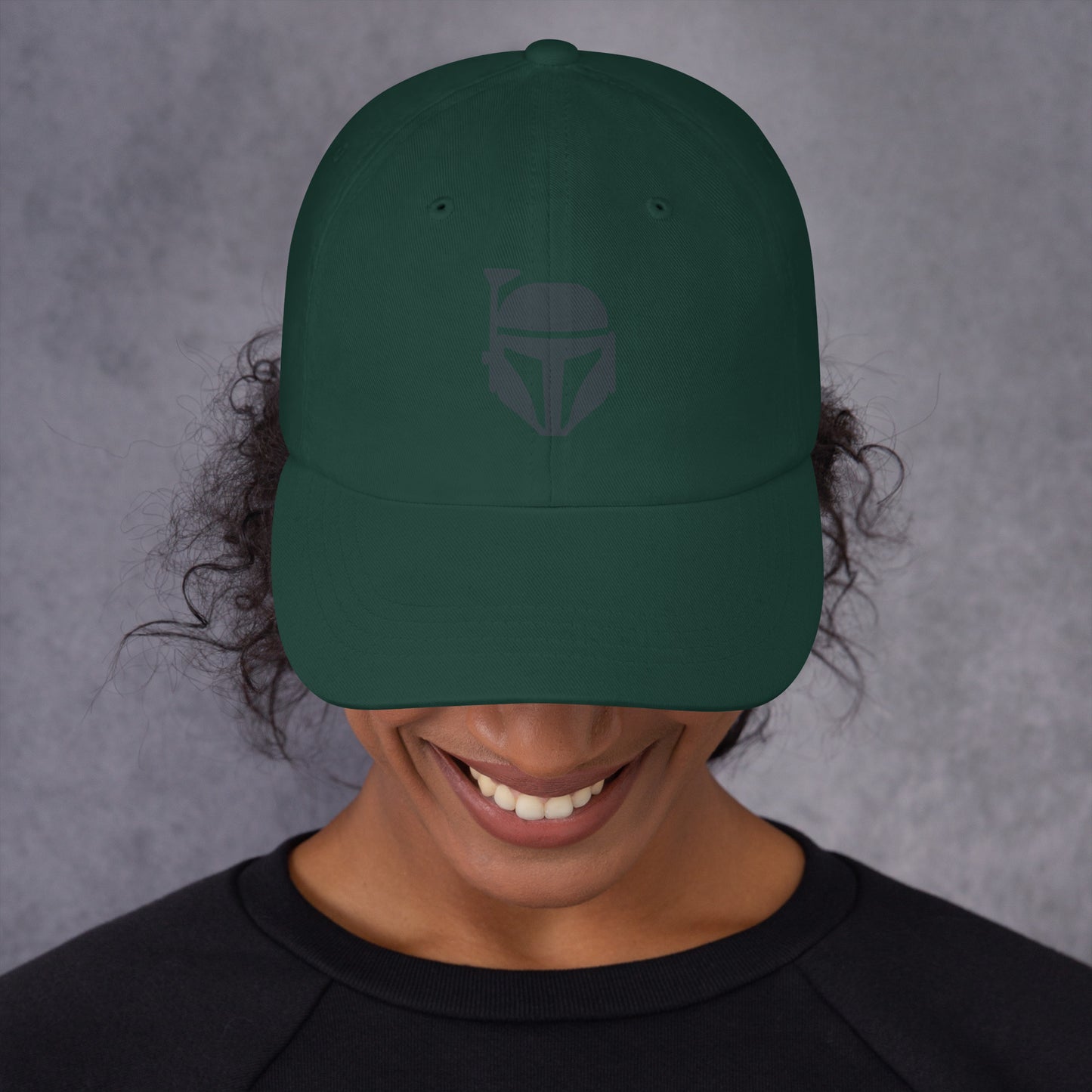 Bounty Hunter - Minimalist Mandalorian Icon - Cap - Baseball Cap - Spruce - Front