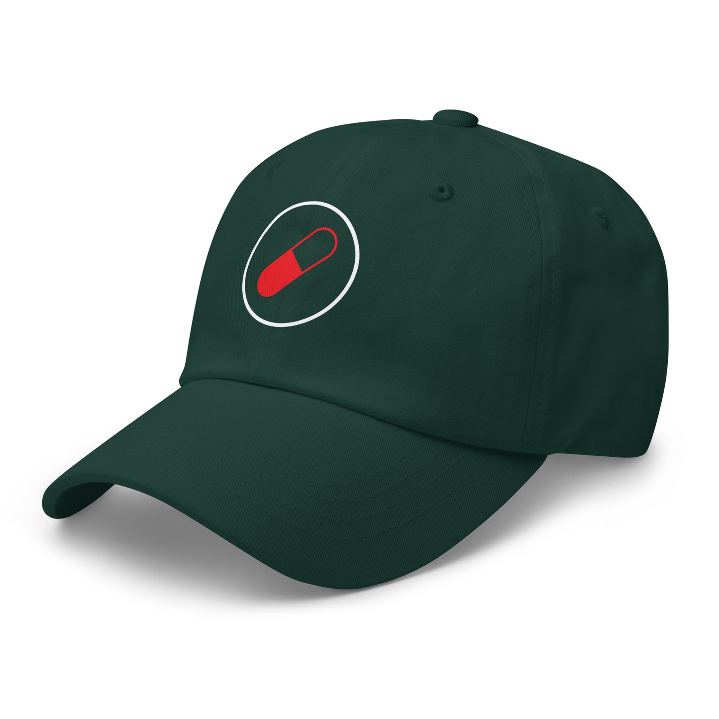 Red Pill - Sci-Fi Tribute - Cap - Baseball Cap - Spruce - Front left