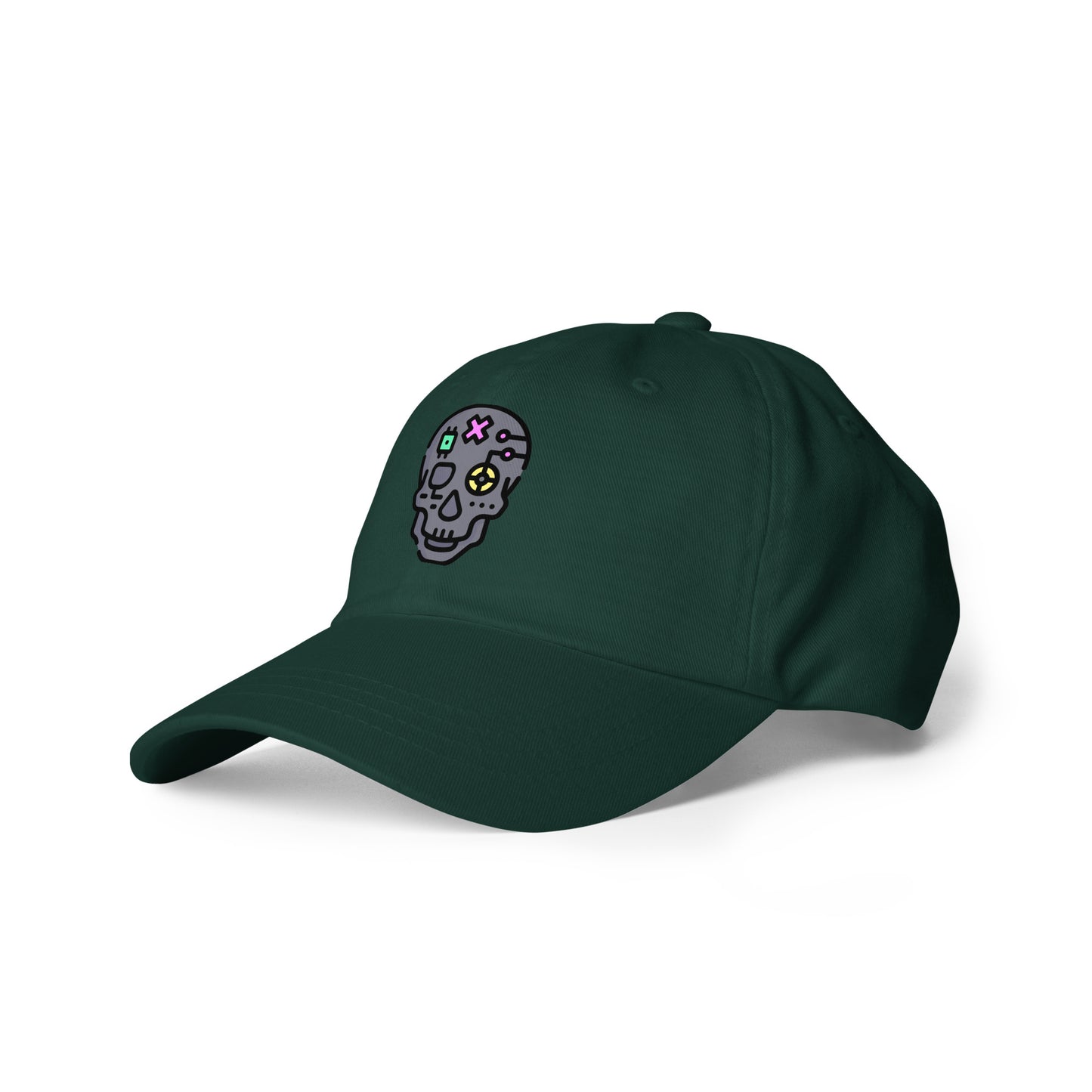 Cartoon Skull - Future Shock Style - Cap - Baseball Cap - Spruce - Left front