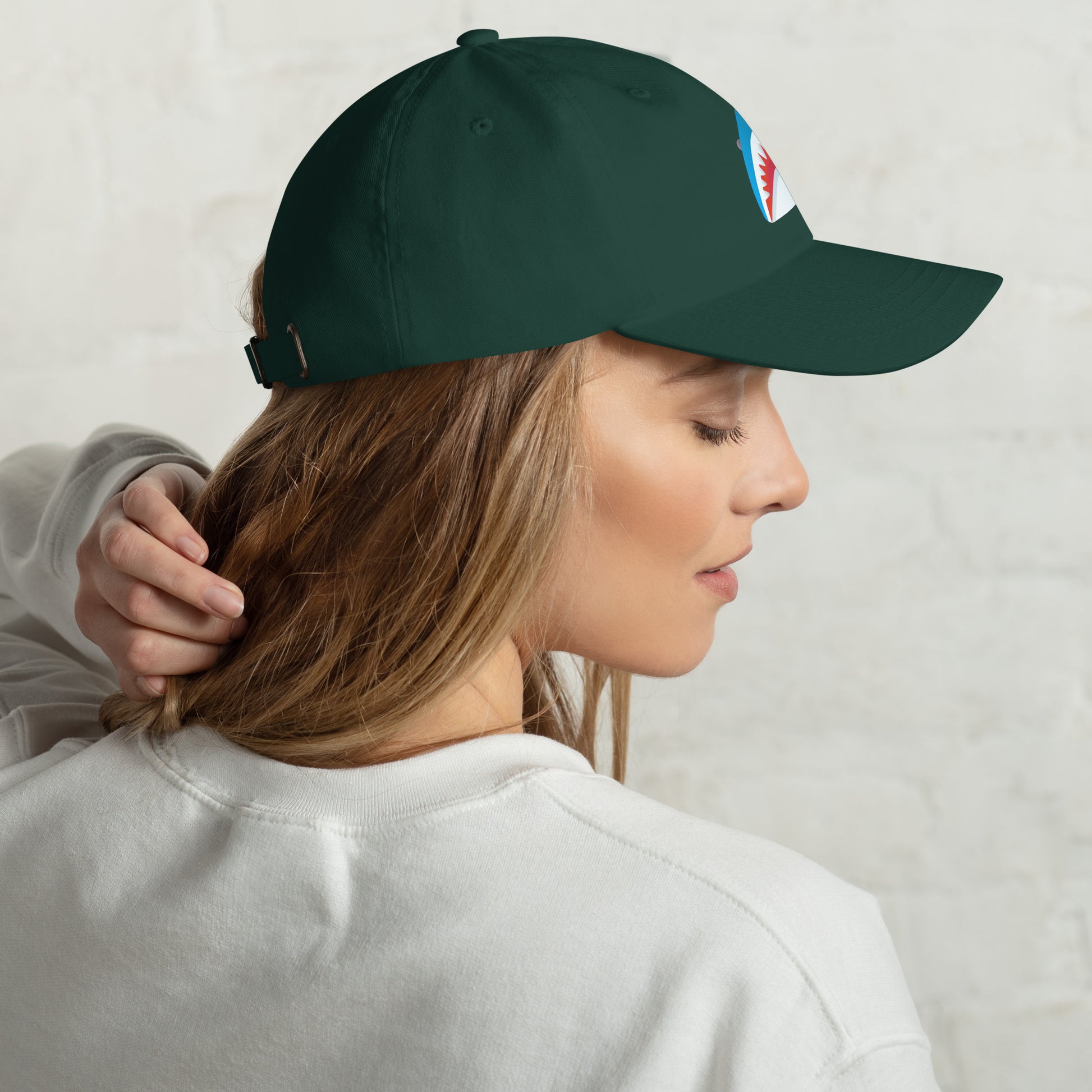 Mr Shark - Cartoon Jaws Pop-Up - Cap - Baseball Cap - Spruce - Right side