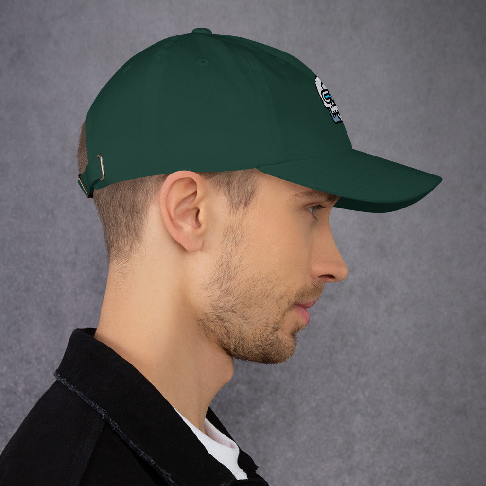 Cyber Robot - Minimalist Cyber Design - Cap - Baseball Cap - Spruce - Right side