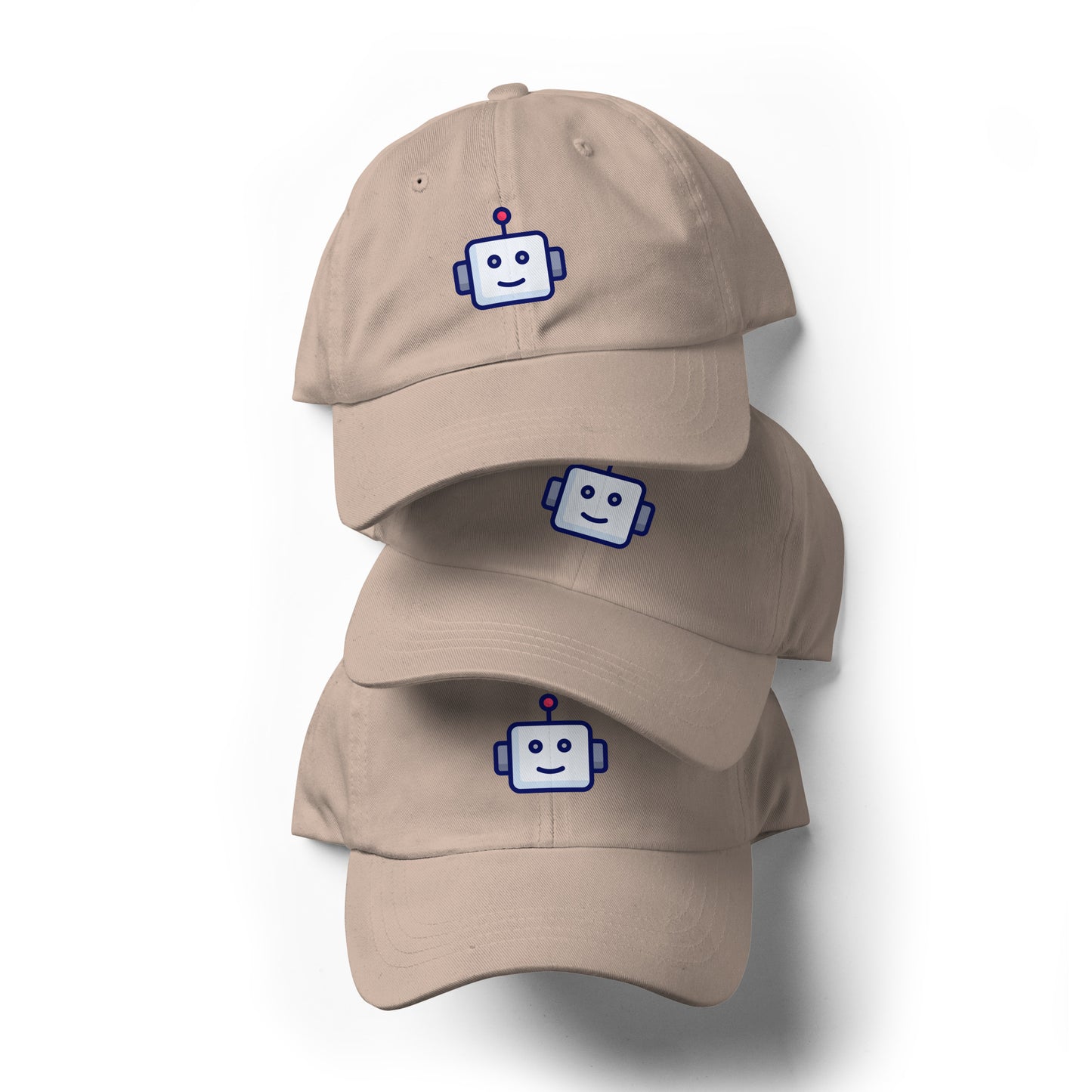 Robot - Retro Head Edition - Cap - Baseball Cap - Stone - Front