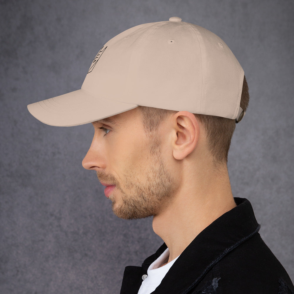 Tranzforma 3 - Minimalist Mech Icon - Cap - Baseball Cap - Stone - Left side