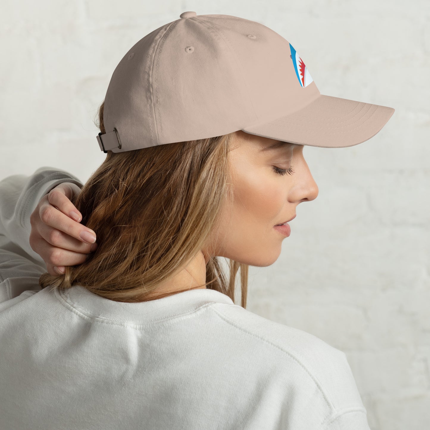 Mr Shark - Cartoon Jaws Pop-Up - Cap - Baseball Cap - Stone - Right side